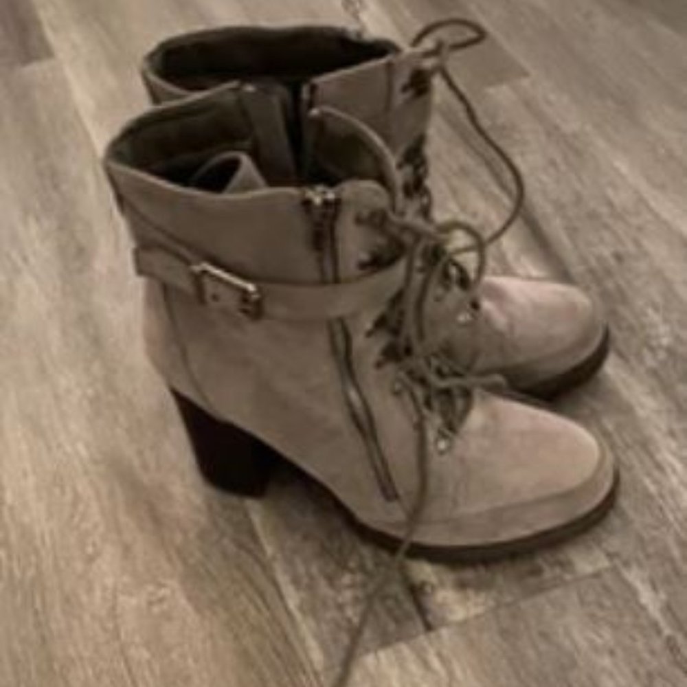 Gray booties